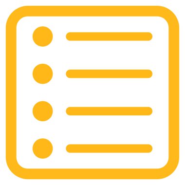 Öğeleri düz vektör simgesi