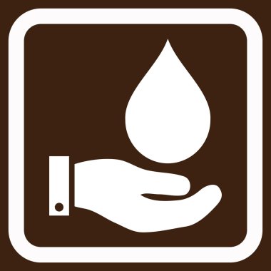 Su hizmet düz vektör simgesi