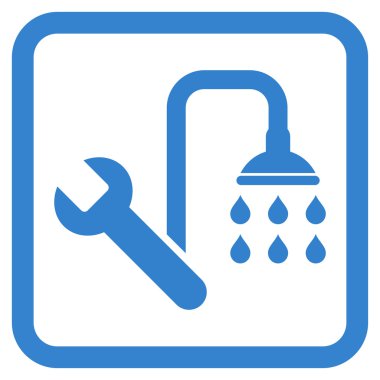 Sıhhi tesisat düz vektör simgesi