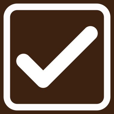 Tamam düz vektör simgesi