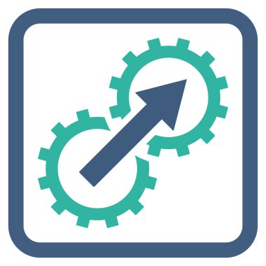 Dişli Tümleştirme düz vektör simgesi