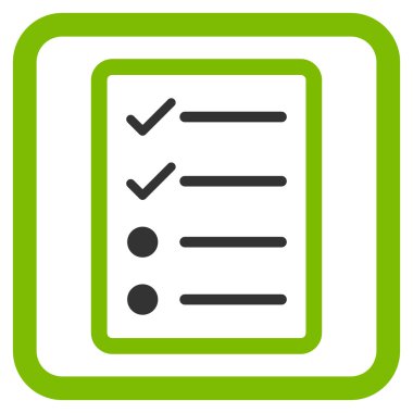 Denetim listesi sayfa düz vektör simgesi