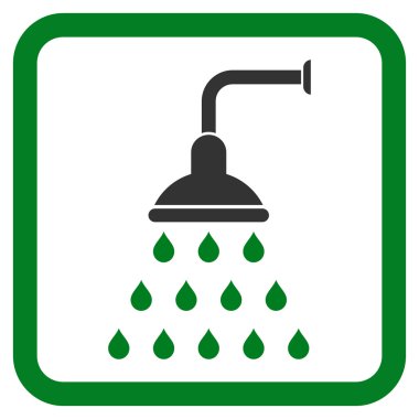 Duş düz vektör simgesi