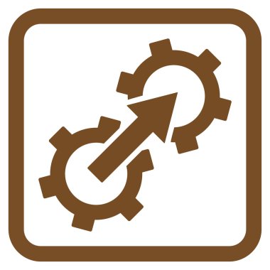 Dişli Tümleştirme düz vektör simgesi