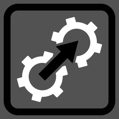 Dişli Tümleştirme düz vektör simgesi