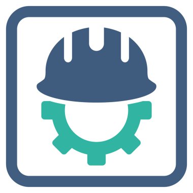 Geliştirme işçisi düz vektör simgesi