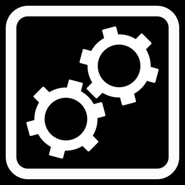 dişliler düz vektör simgesi