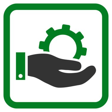 Hizmet düz vektör simgesi