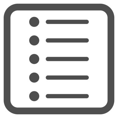 Öğeleri düz vektör simgesi