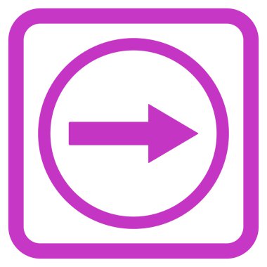 Sağ yuvarlak ok düz vektör simgesi