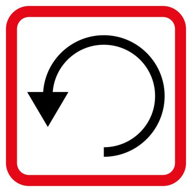 Saatin tersi yönde düz vektör simge döndürmek