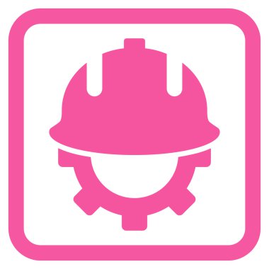 Geliştirme kask düz vektör simgesi