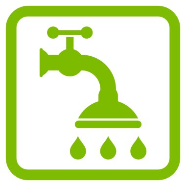 Duş musluk düz vektör simgesi