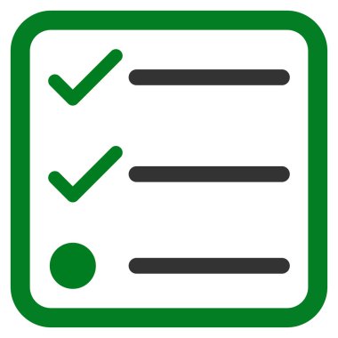 Kontrol Listesi Düz Vektör Simgesi