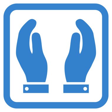 Bakım el düz vektör simgesi