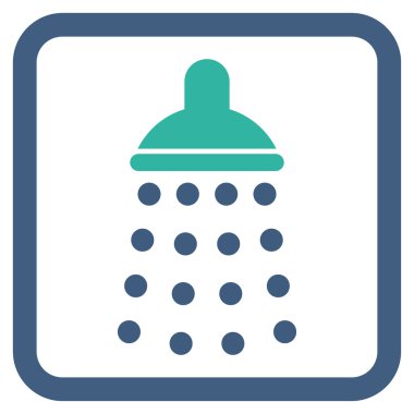 Duş düz vektör simgesi