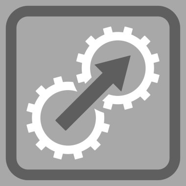 Dişli Tümleştirme düz vektör simgesi