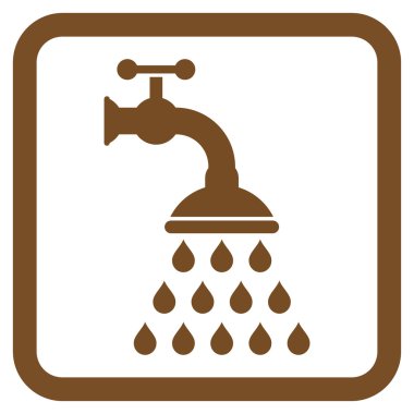 Duş musluk düz vektör simgesi