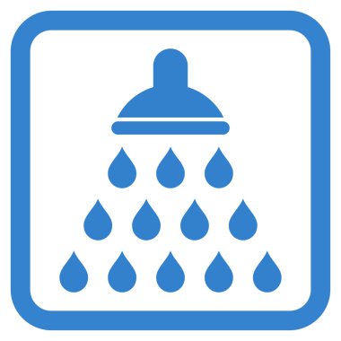 Duş düz vektör simgesi