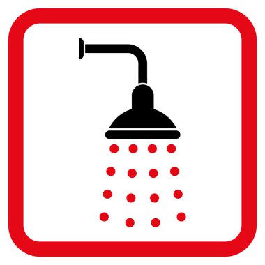 Duş düz vektör simgesi