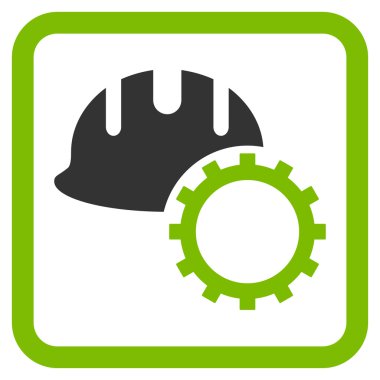 Geliştirme işçisi düz vektör simgesi