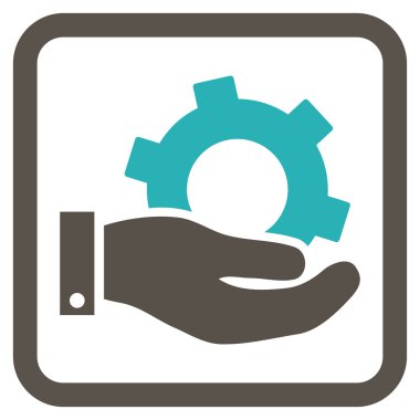 Hizmet düz vektör simgesi