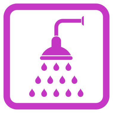 Duş düz vektör simgesi