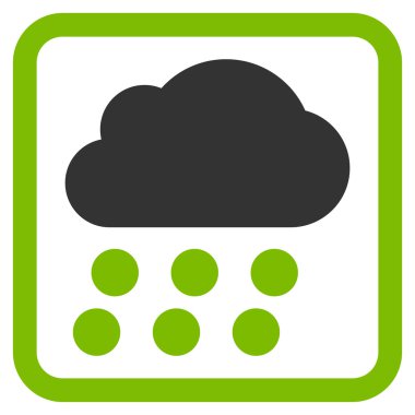 Yağmur bulutu düz vektör simgesi