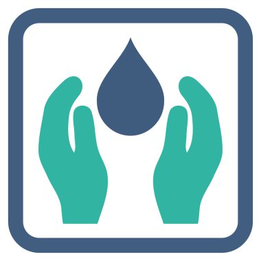 Su bakımı düz vektör simgesi