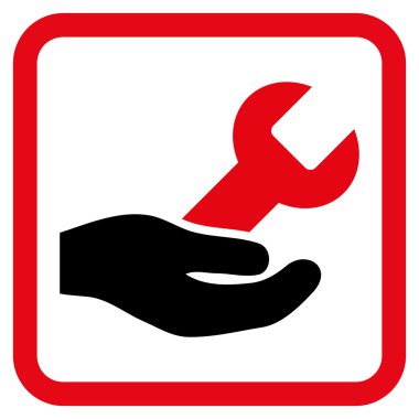 Onarım hizmeti düz vektör simgesi