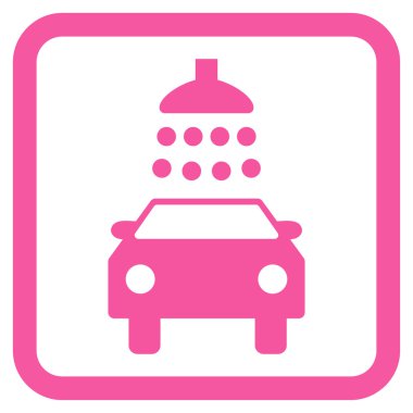 Araba duş düz vektör simgesi