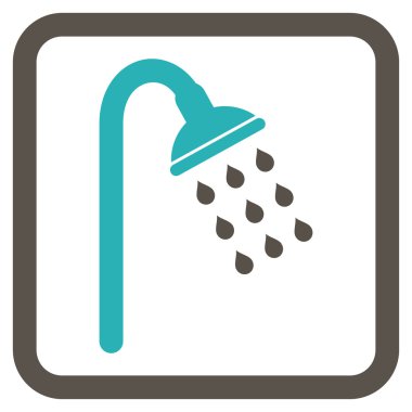 Duş düz vektör simgesi