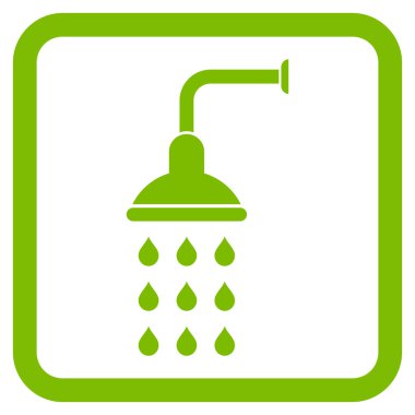 Duş düz vektör simgesi