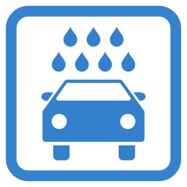 Araba duş düz vektör simgesi