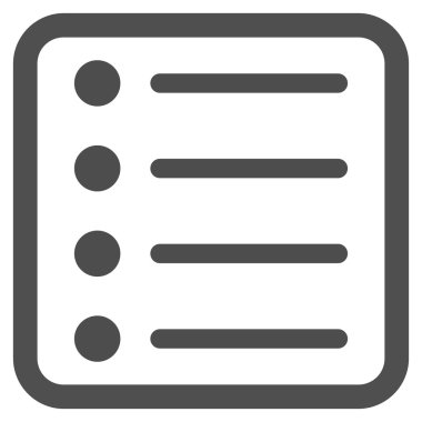 Öğeleri düz vektör simgesi