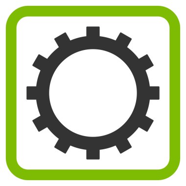 dişli düz vektör simgesi