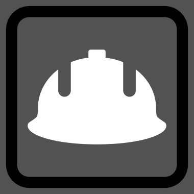 İnşaat kask düz vektör simgesi