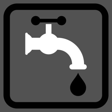 Su musluk düz vektör simgesi