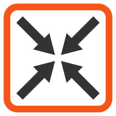 Merkezi oklar düz vektör simgesi