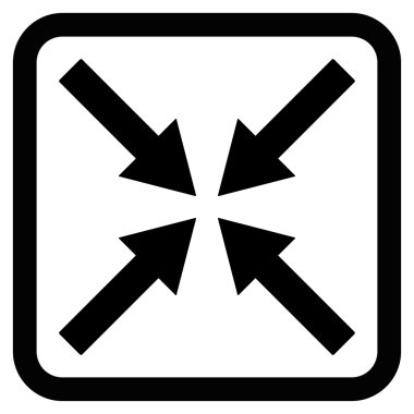 Merkezi oklar düz vektör simgesi