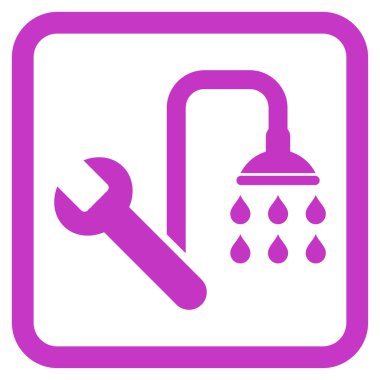 Sıhhi tesisat düz vektör simgesi