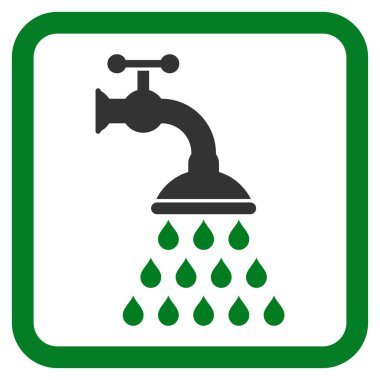 Duş musluk düz vektör simgesi