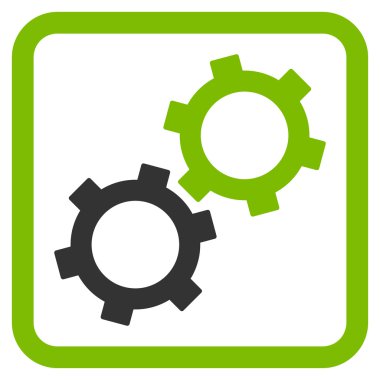 dişliler düz vektör simgesi