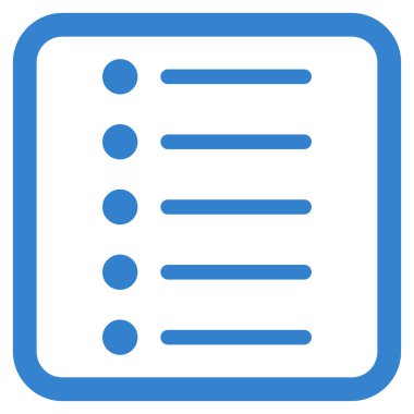 Öğeleri düz vektör simgesi