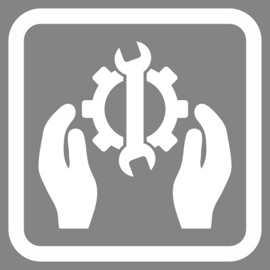 Onarım hizmeti düz vektör simgesi