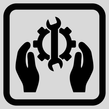 Onarım hizmeti düz vektör simgesi