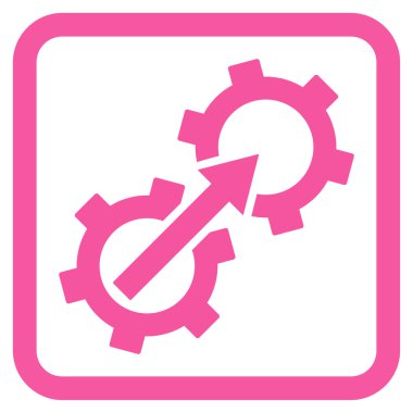 Dişli Tümleştirme düz vektör simgesi