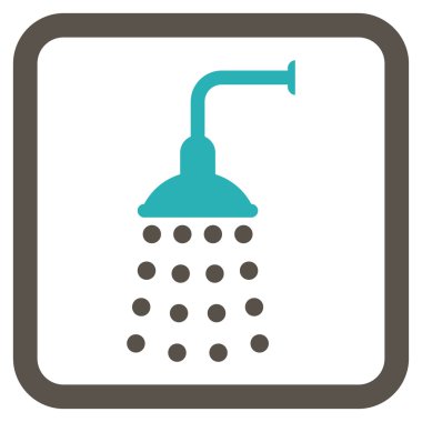 Duş düz vektör simgesi