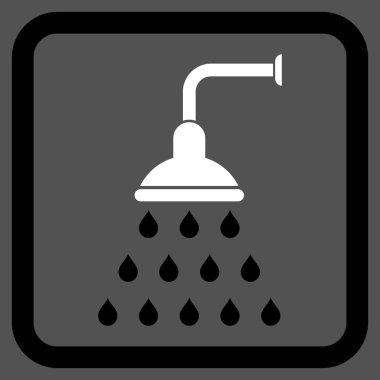 Duş düz vektör simgesi