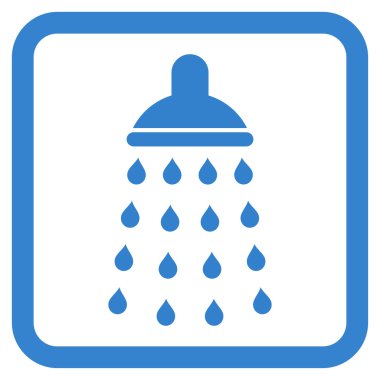 Duş düz vektör simgesi